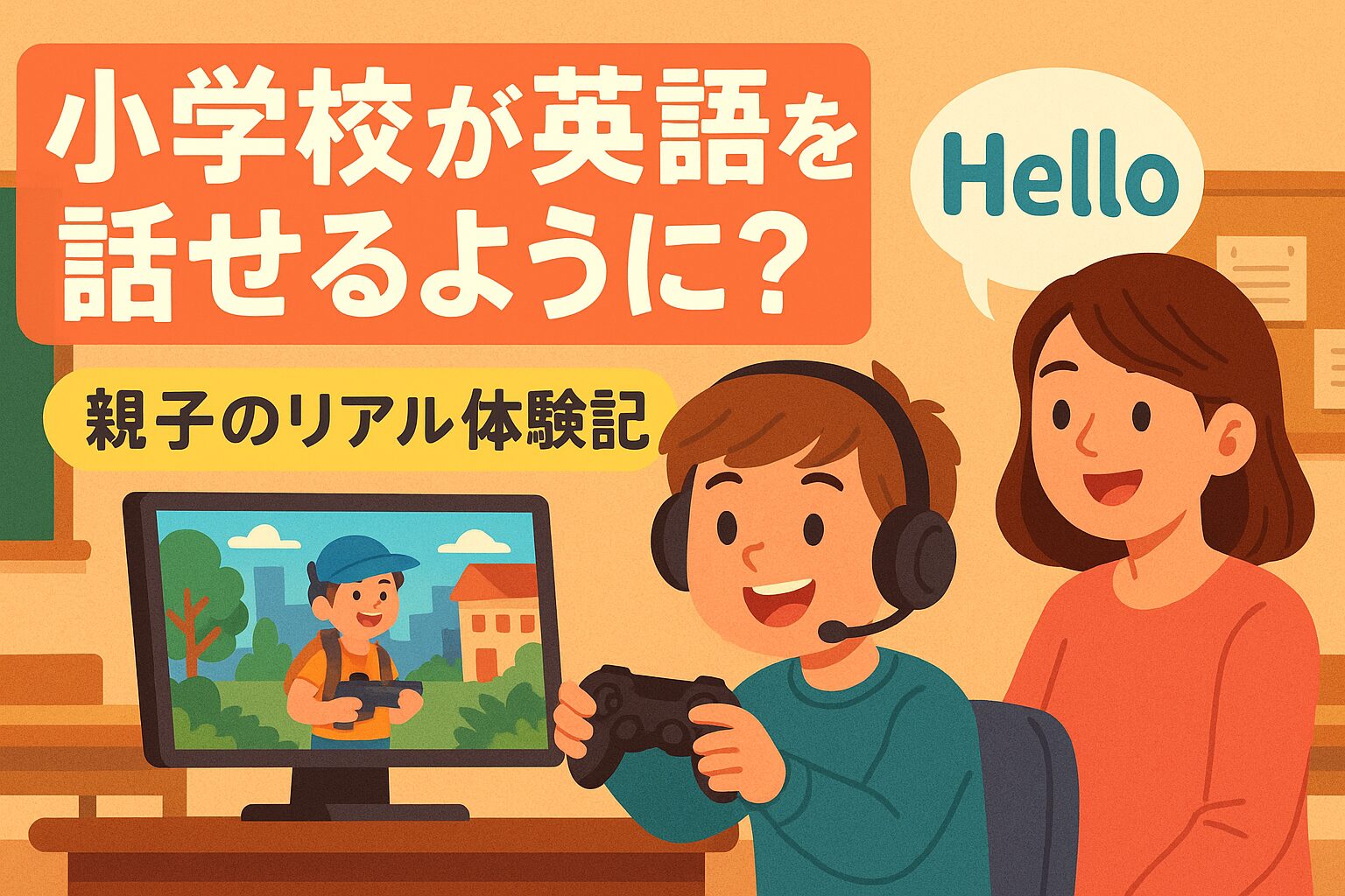 小学生が英語を話せるように?ゲームきっかけで変わった親子のリアル体験記