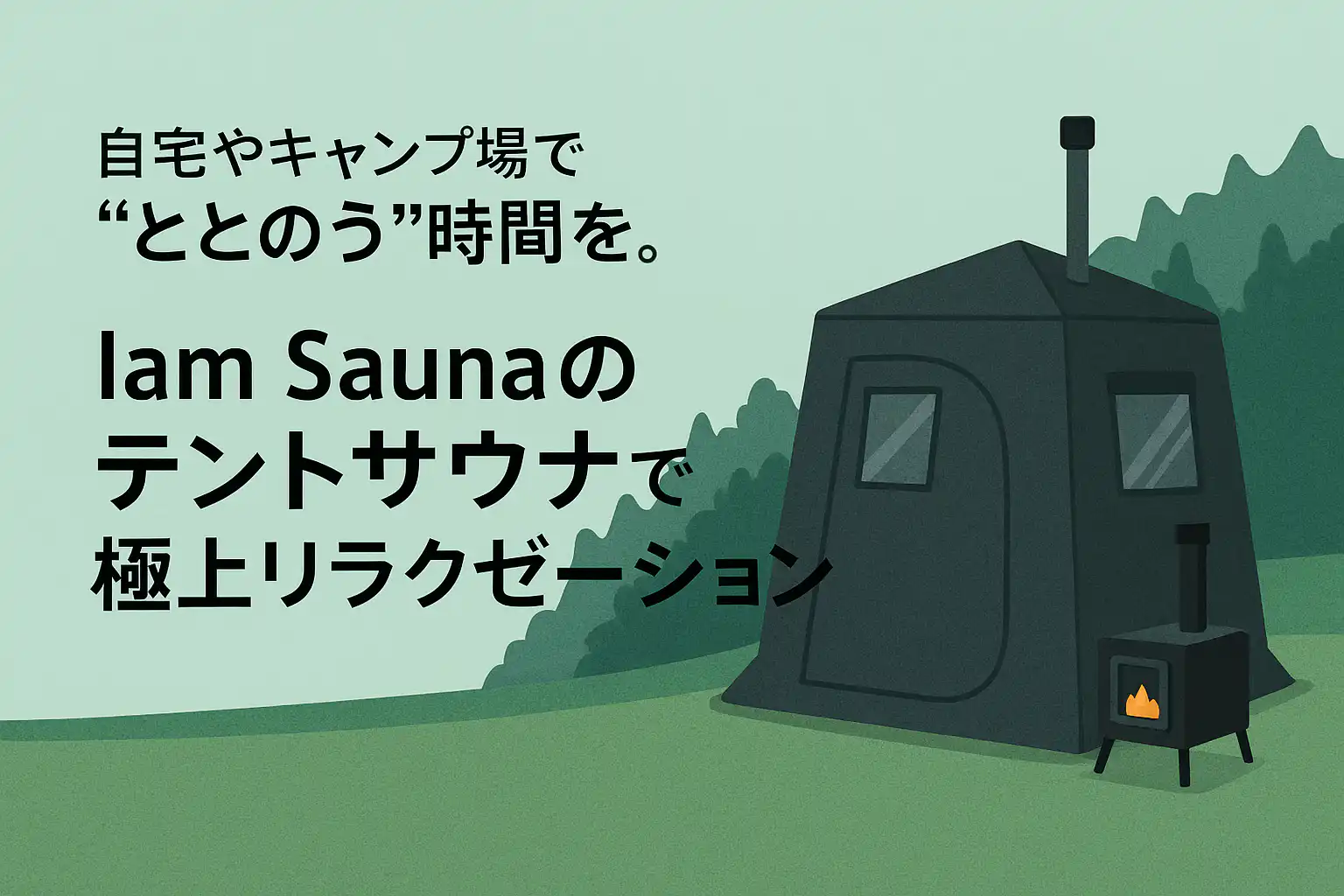 自宅やキャンプ場で“ととのう”時間を。Iam Saunaのテントサウナで極上リラクゼーション