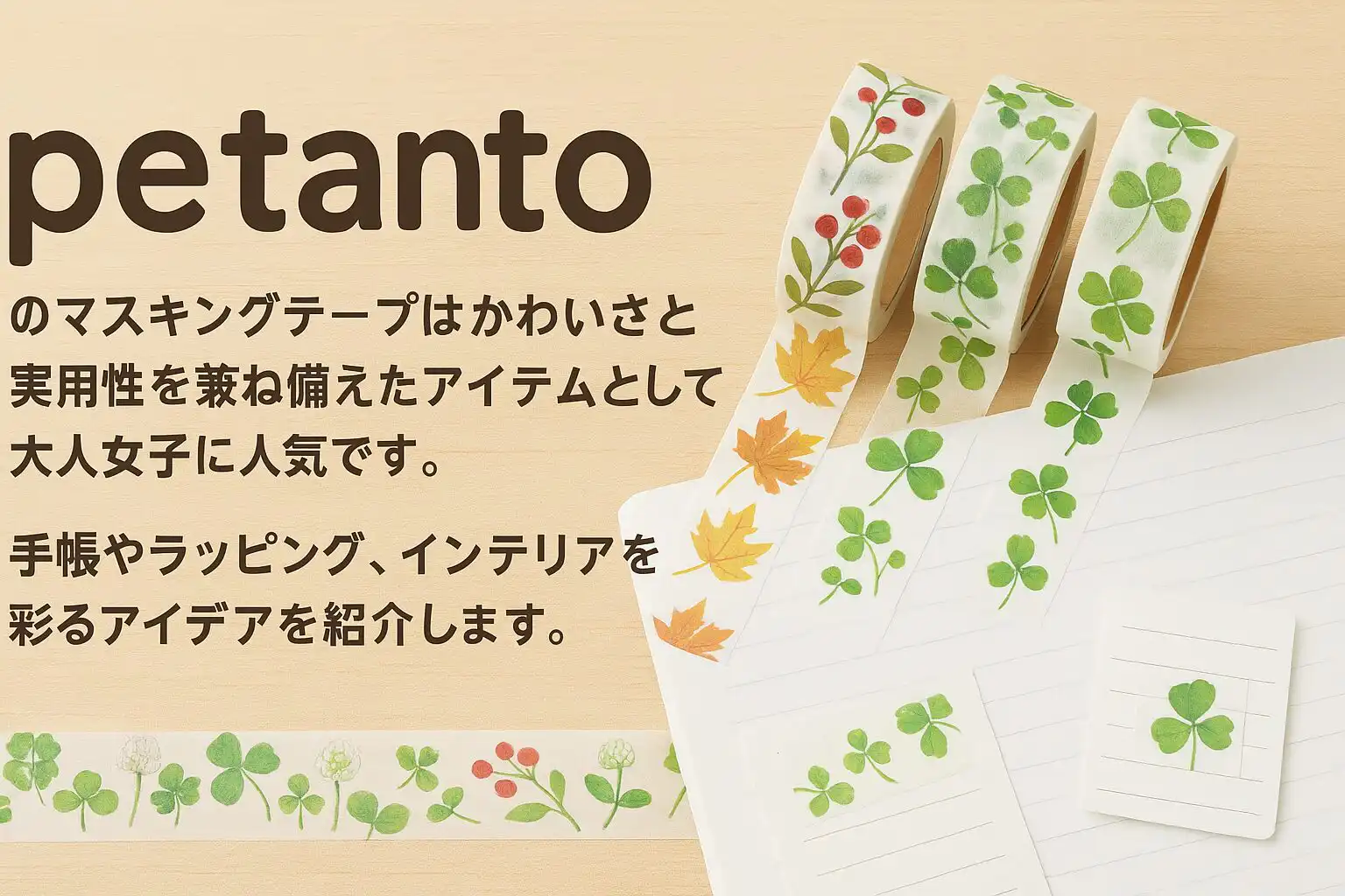 【大人女子に大人気】petantoのマスキングテープが“かわいいだけじゃない”理由