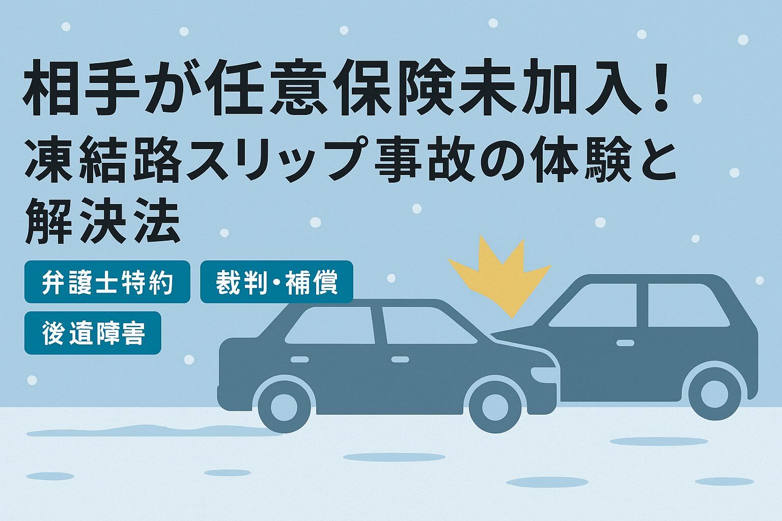 【体験談×2025最新】任意保険未加入の相手に追突された7か月｜凍結路スリップ事故から補償を勝ち取るまで【弁護士特約・後遺障害申請】